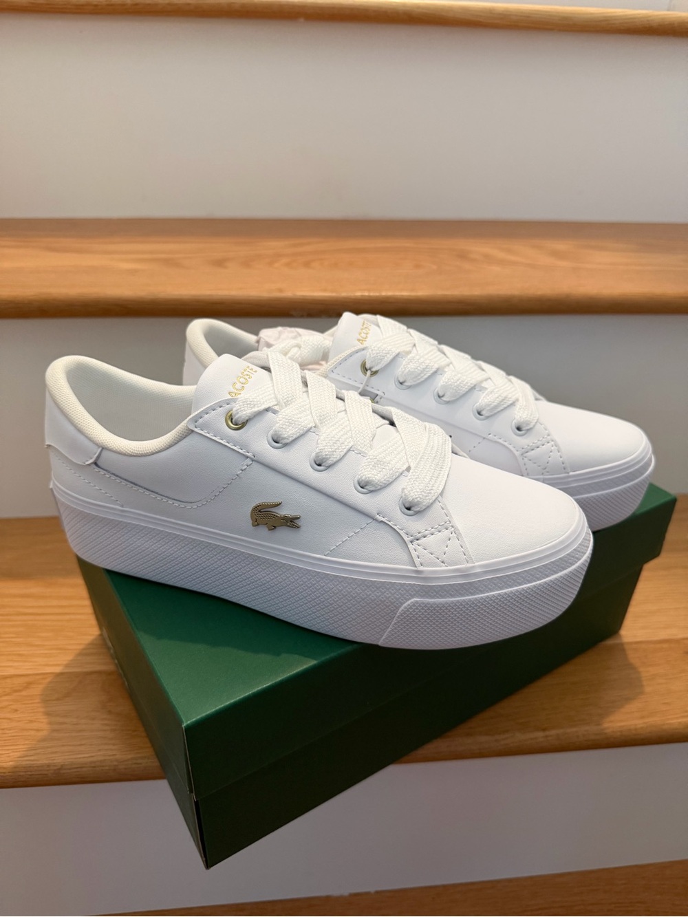 Lacoste Ziane Platform Leather Sneakers - Picture 2 of 4